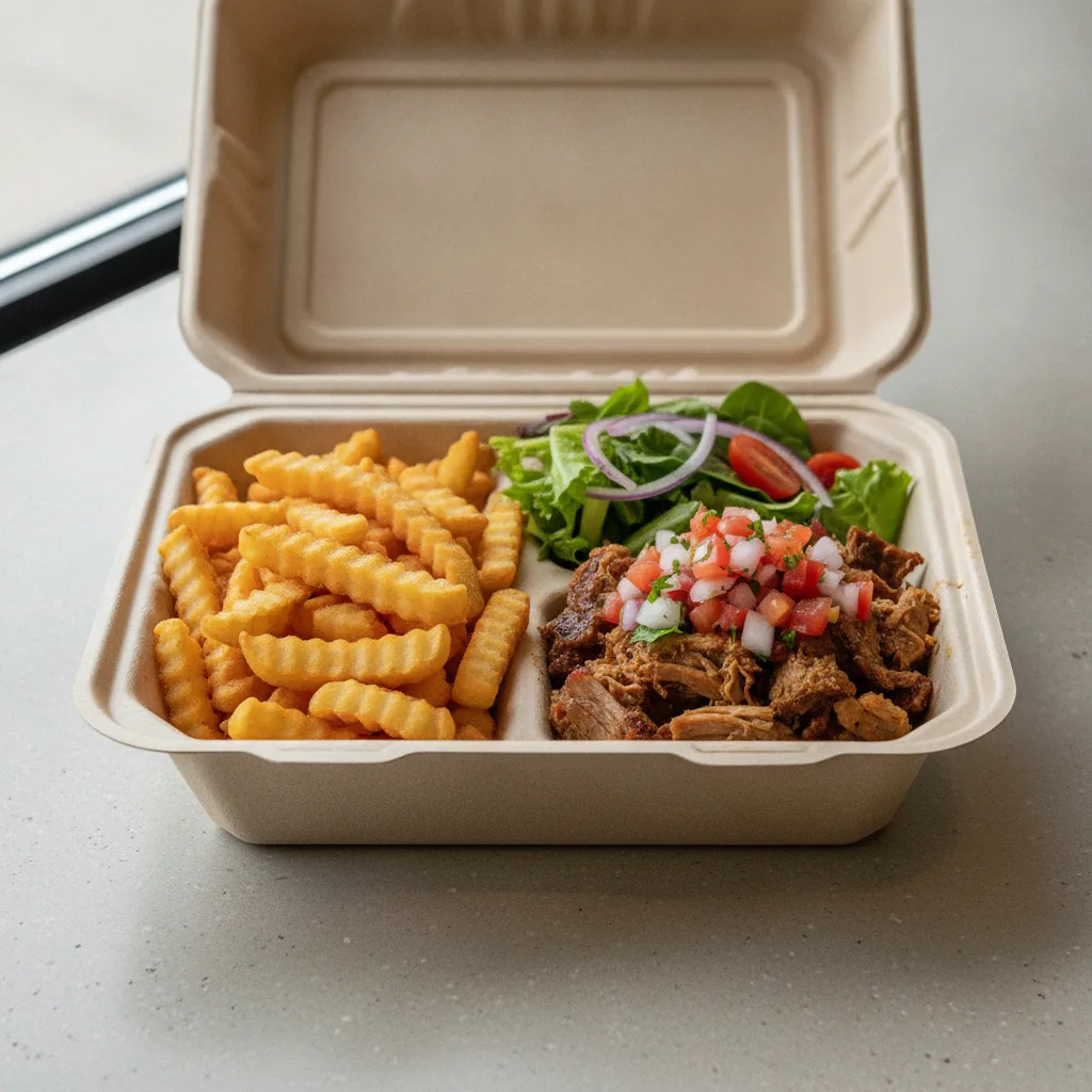 Carnitas Boxed Lunch — French Fries / Green Salad Carnitas Boxed Lunch — French Fries / Green Salad
