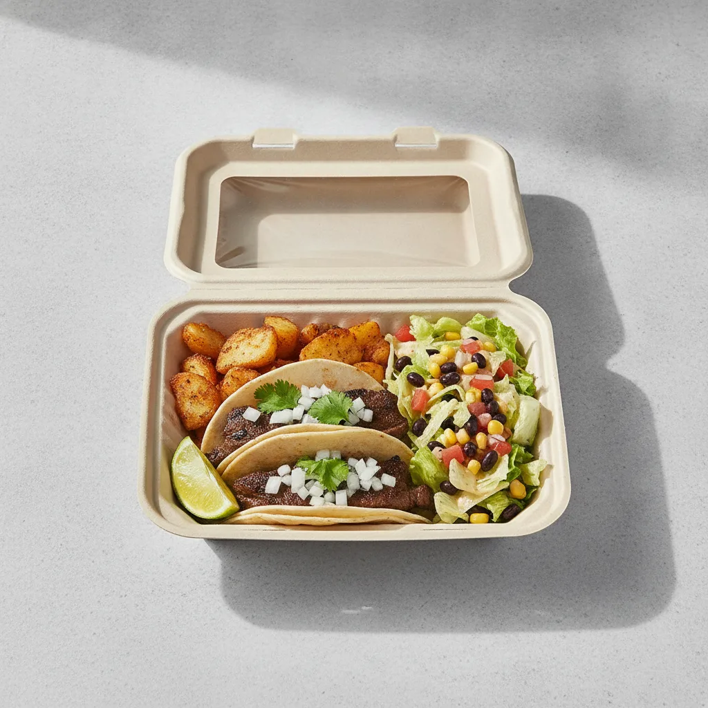 2 Tacos Boxed Lunch — Steak — Home Fries / Mexican House Salad 2 Tacos Boxed Lunch — Steak — Home Fries / Mexican House Salad