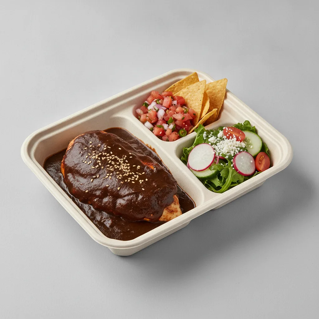 Mole Boxed Lunch with Pico and Chips / Mexican House Salad Mole Boxed Lunch with Pico and Chips / Mexican House Salad