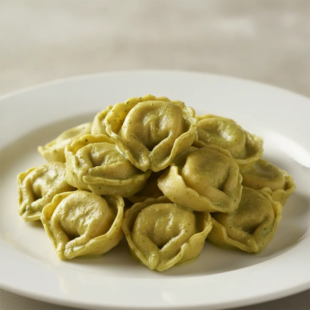 Tortellini with Pesto Cream Sauce