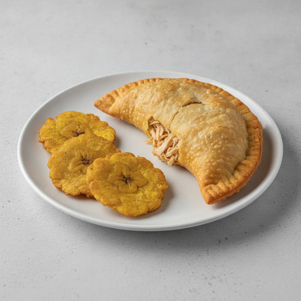 Flaka Empanada with Tostones