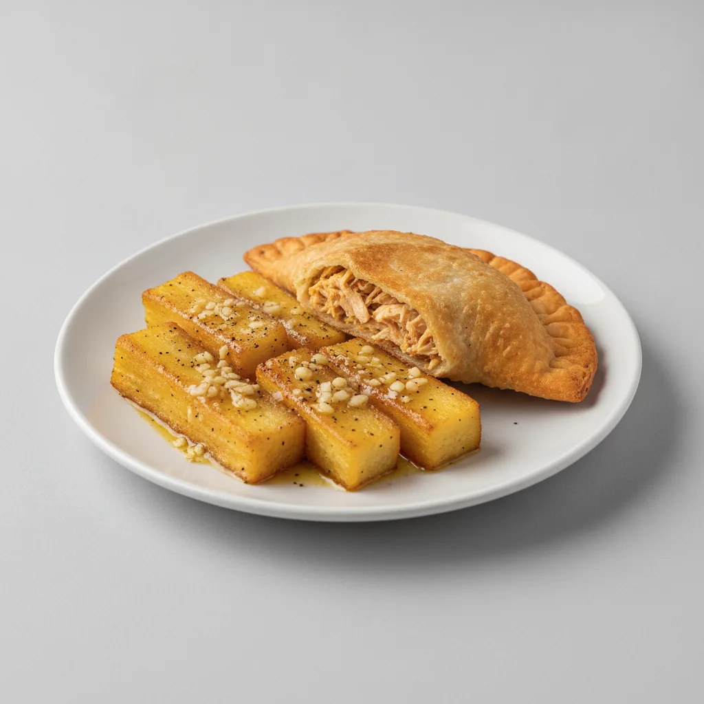 Flaka Empanada with Yuca Al Mojo