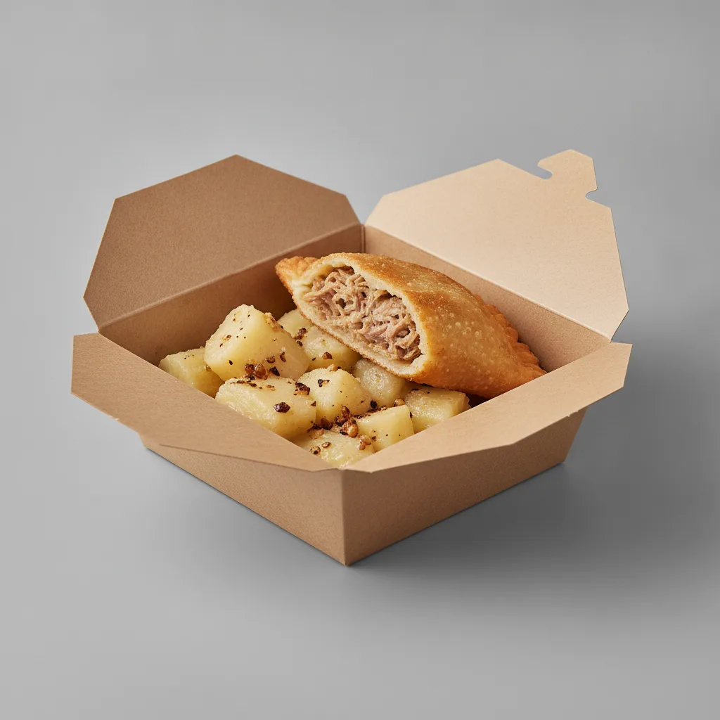 Lechon Empanada with Yuca Al Mojo