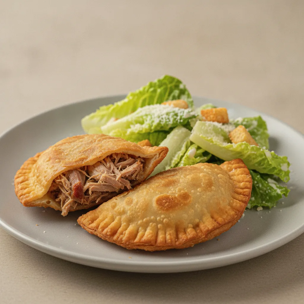 Lechon Empanada with Caesar Salad
