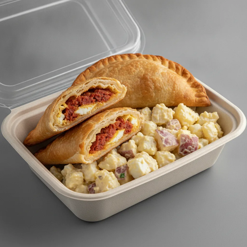 Chorizo Empanada with Papi's Potato Salad