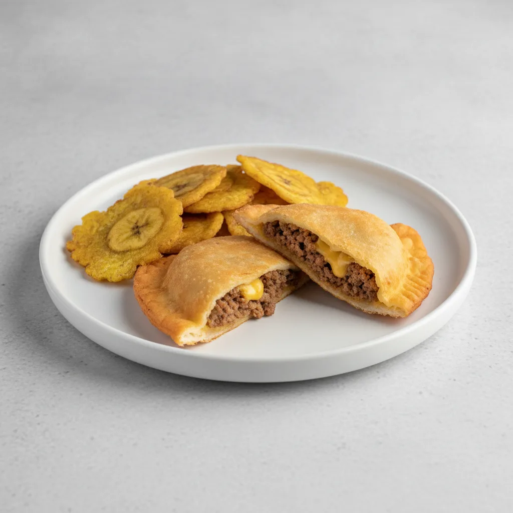 Macho Man Empanada with Tostones