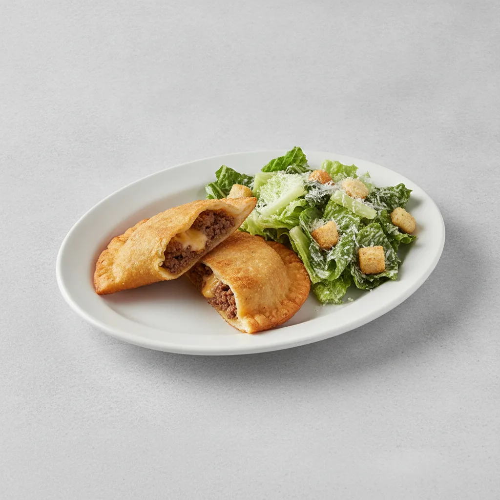 Macho Man Empanada with Caesar Salad