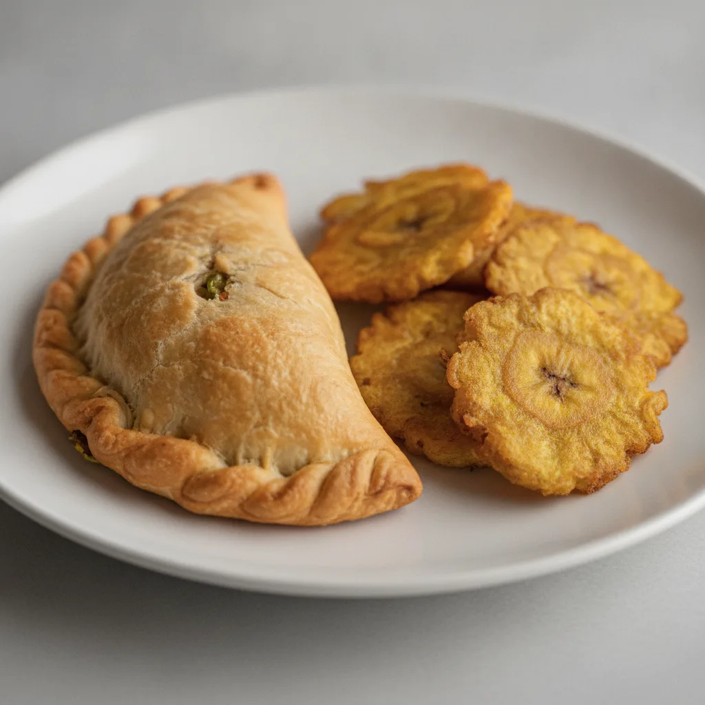 Veggie Empanada with Tostones