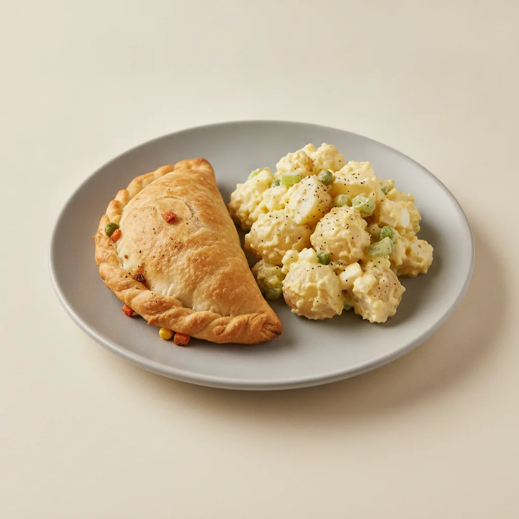 Veggie Empanada with Papi's Potato Salad