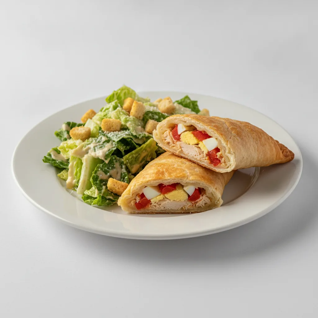 Gallina Empanada with Caesar Salad