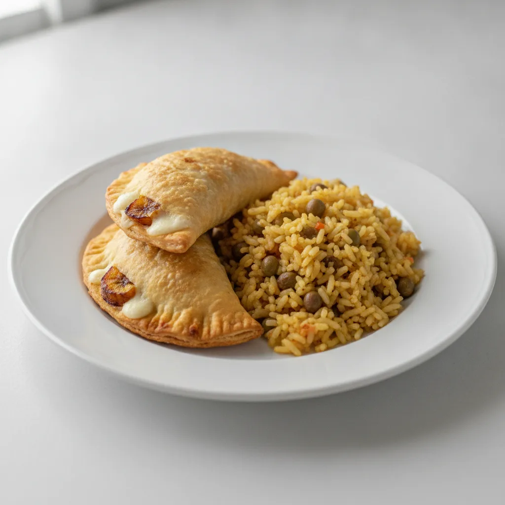 Yunque Empanada with Arroz Con Gandules
