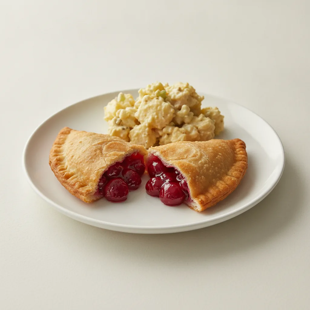 Cherry Pie Empanada with Papi's Potato Salad