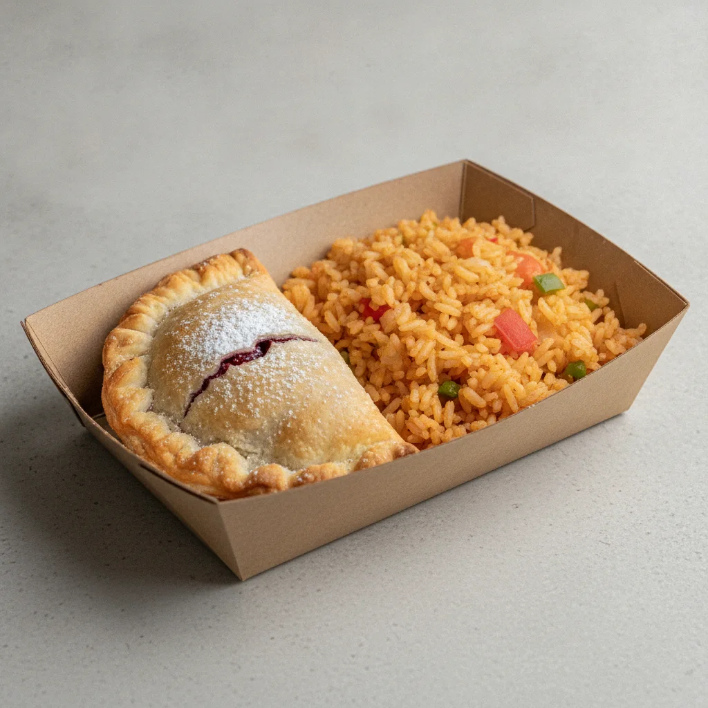 Cherry Pie Empanada with Double Rice