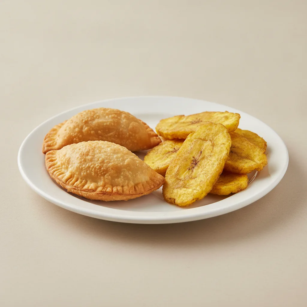 2 Flaka Empanada with Tostones