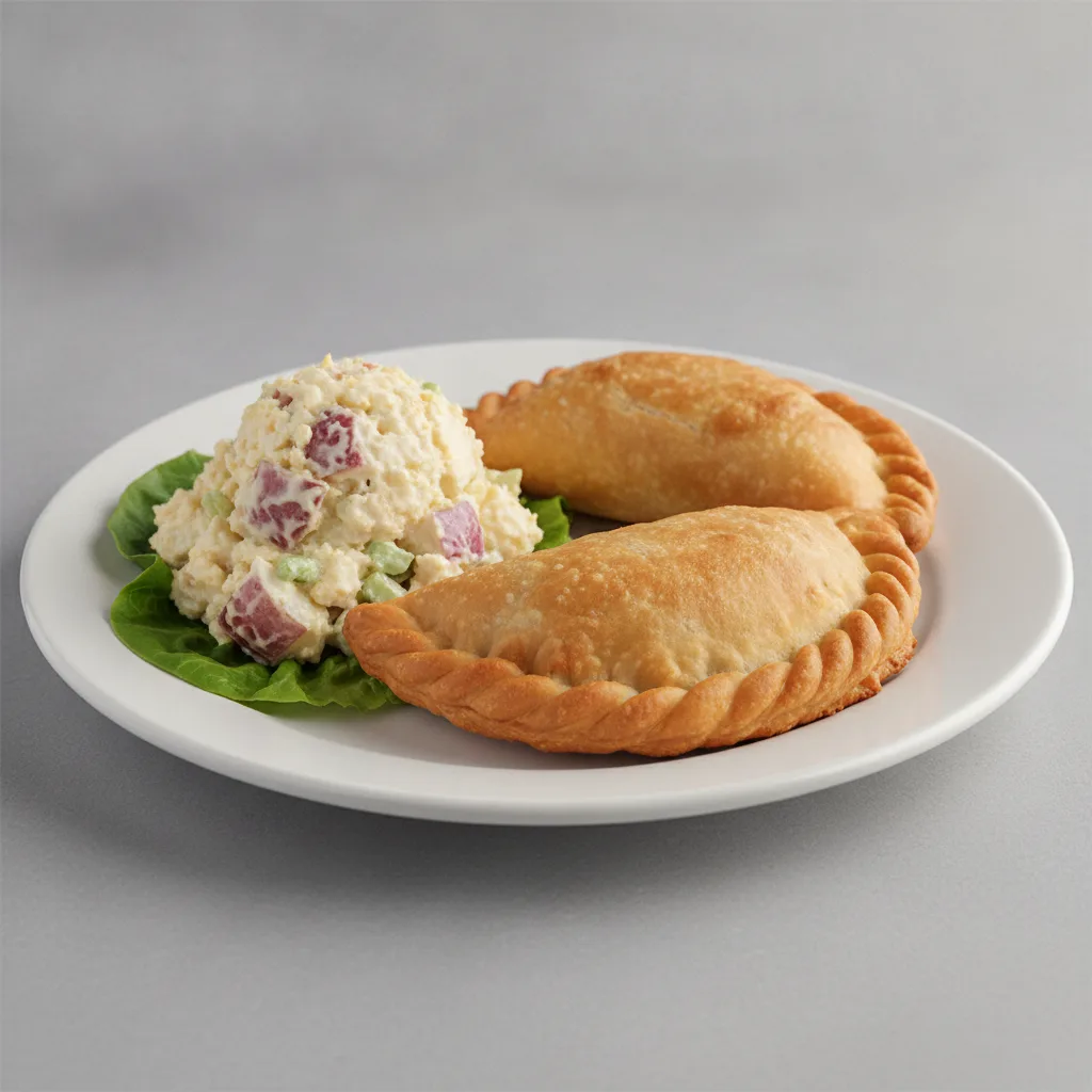 2 Flaka Empanada with Papi's Potato Salad