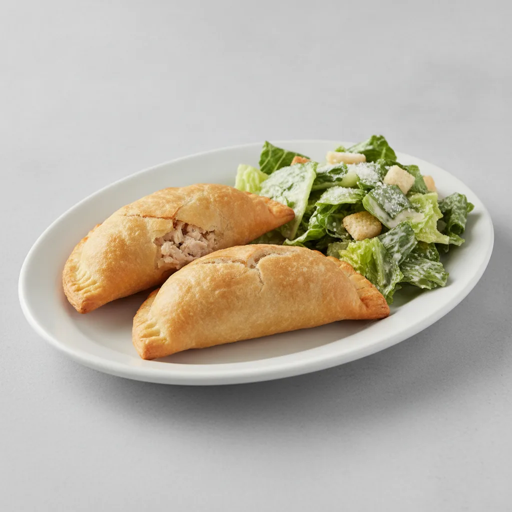 2 Flaka Empanada with Caesar Salad