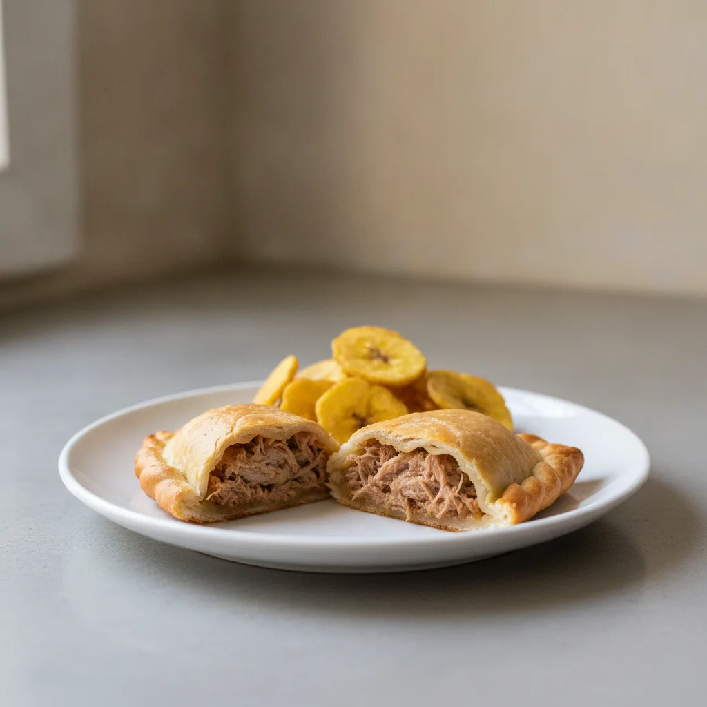 2 Lechon Empanadas with Tostones