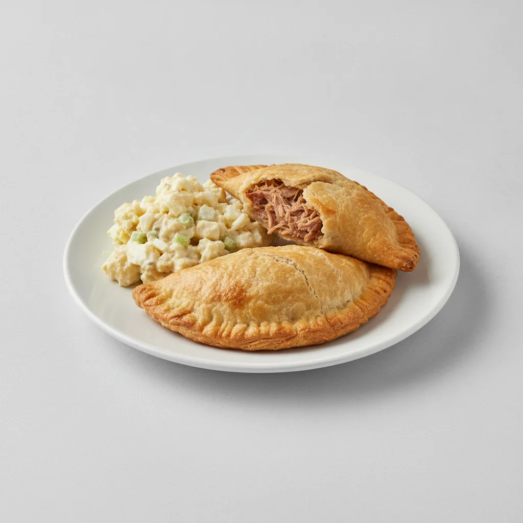 2 Lechon Empanadas with Papi's Potato Salad