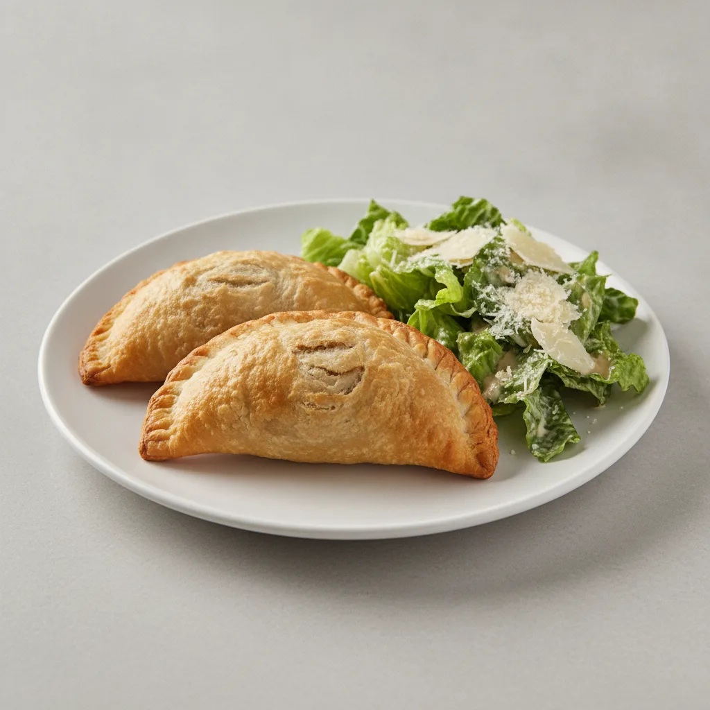 2 Lechon Empanadas with Caesar Salad