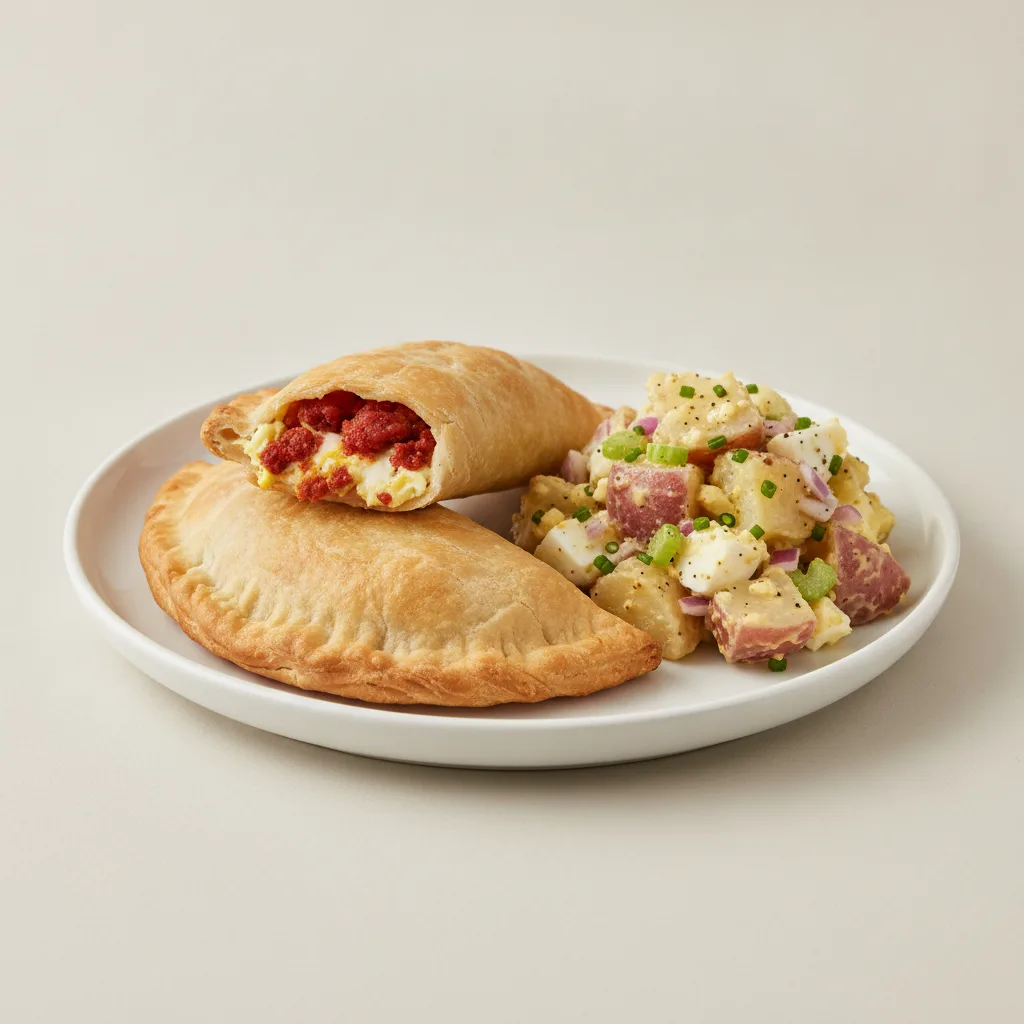 2 Chorizo Empanadas with Papi's Potato Salad