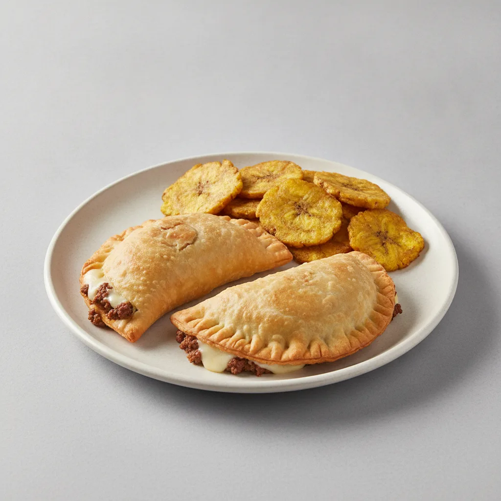 2 Macho Man Empanadas with Tostones