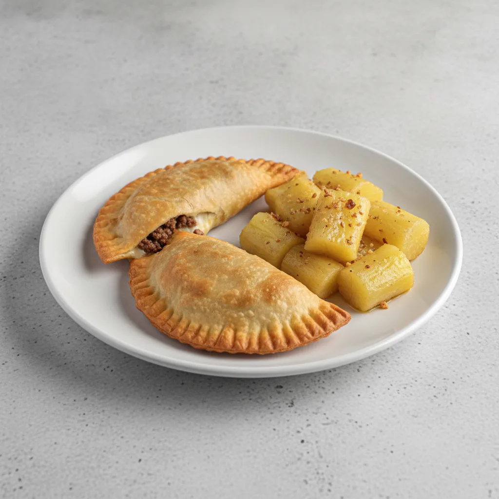 2 Macho Man Empanadas with Yuca Al Mojo