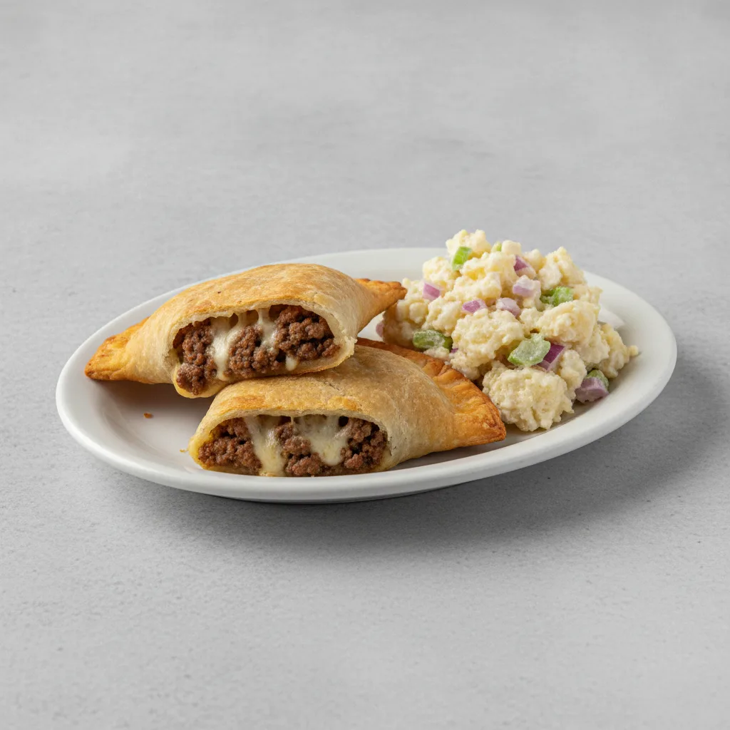2 Macho Man Empanadas with Papi's Potato Salad