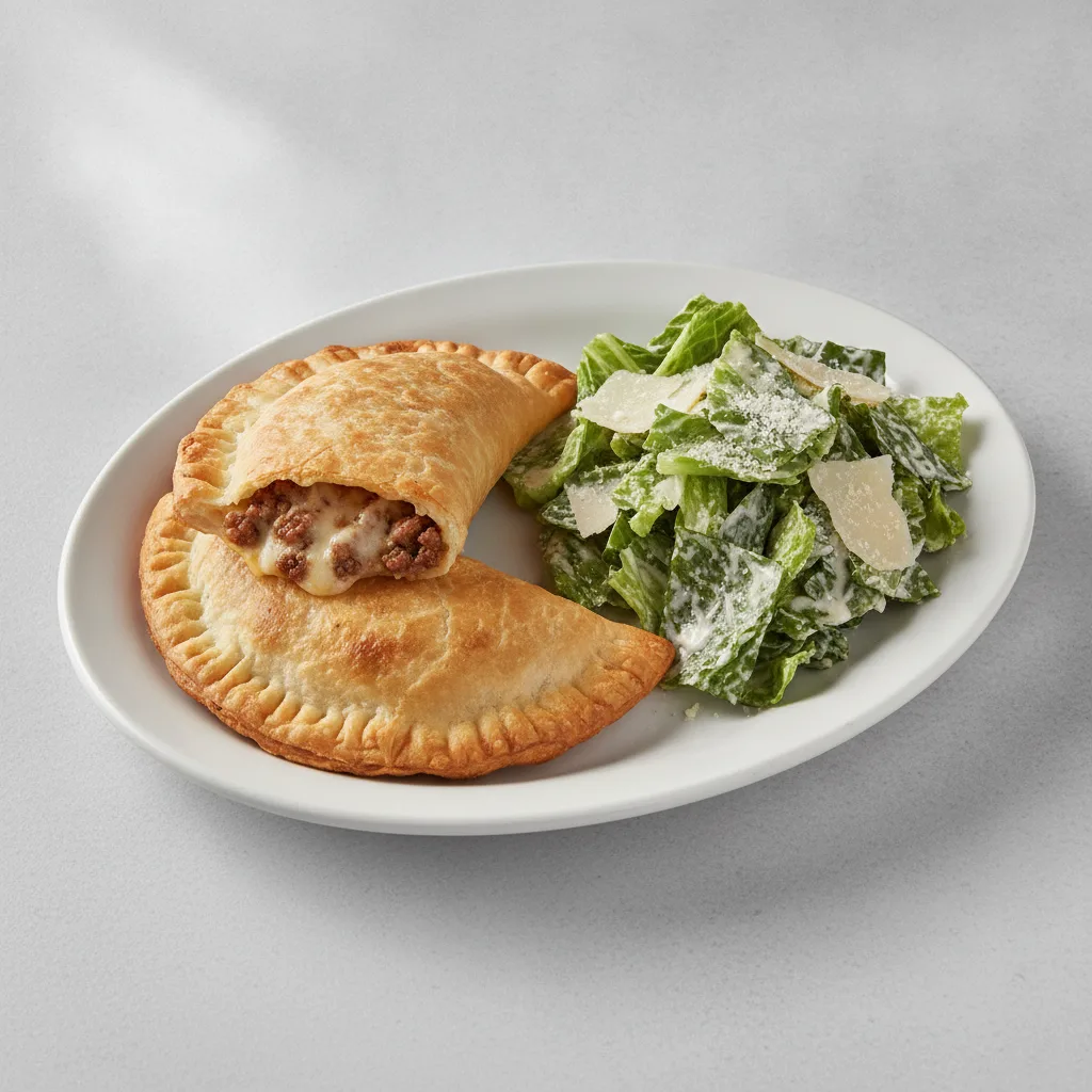 2 Macho Man Empanadas with Caesar Salad
