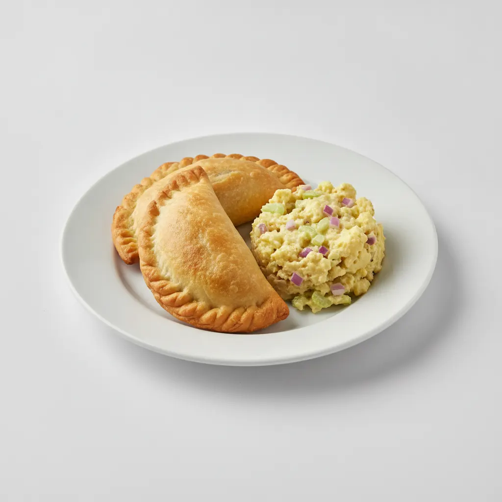 2 Vegetarian Empanadas with Papi's Potato Salad
