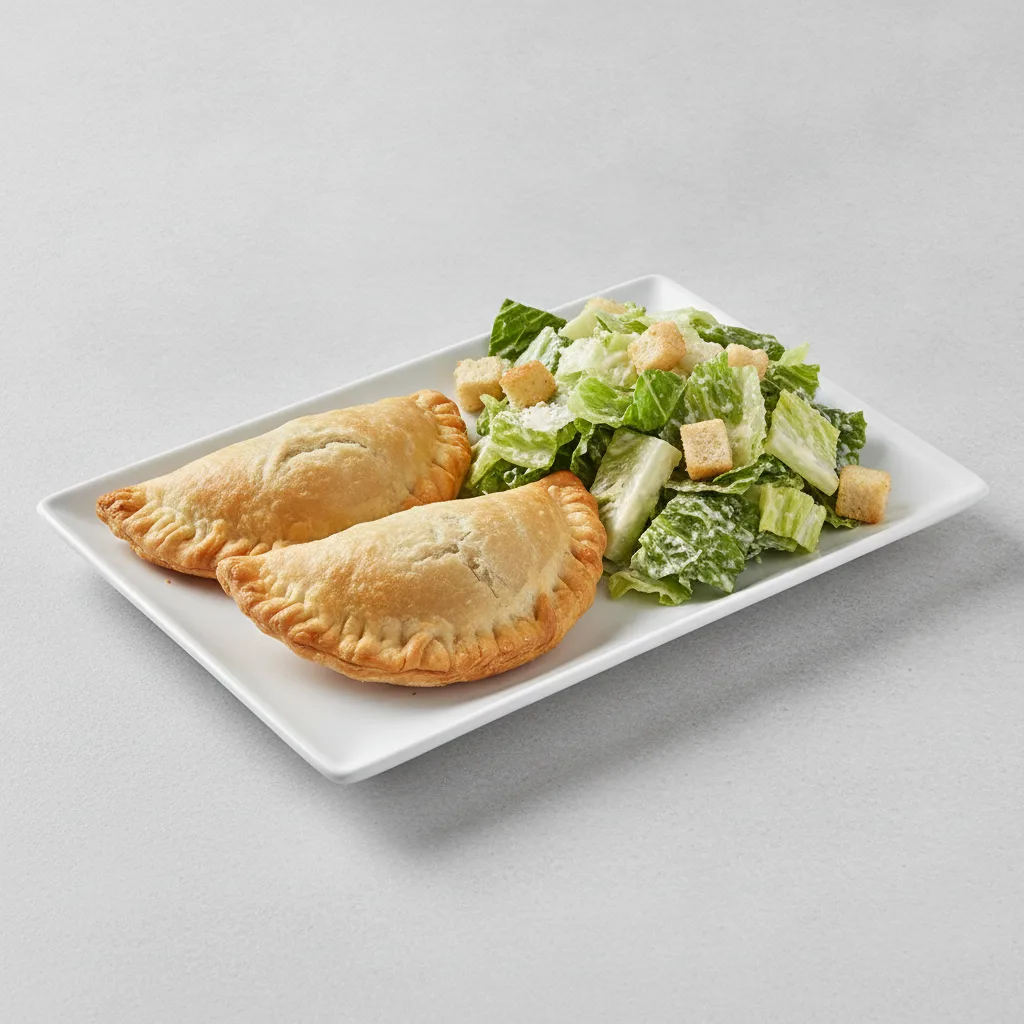 2 Vegetarian Empanadas with Caesar Salad
