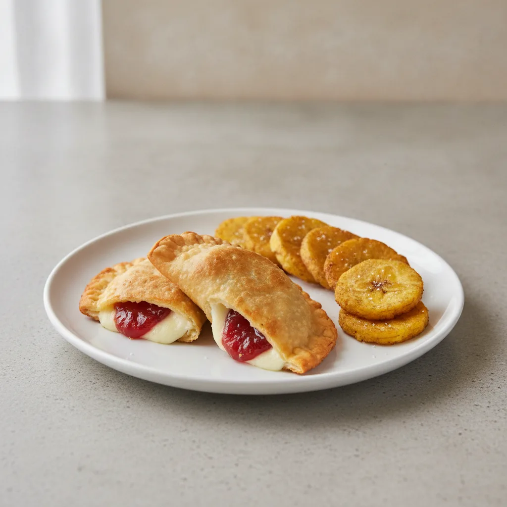2 Guavacito Empanadas with Tostones