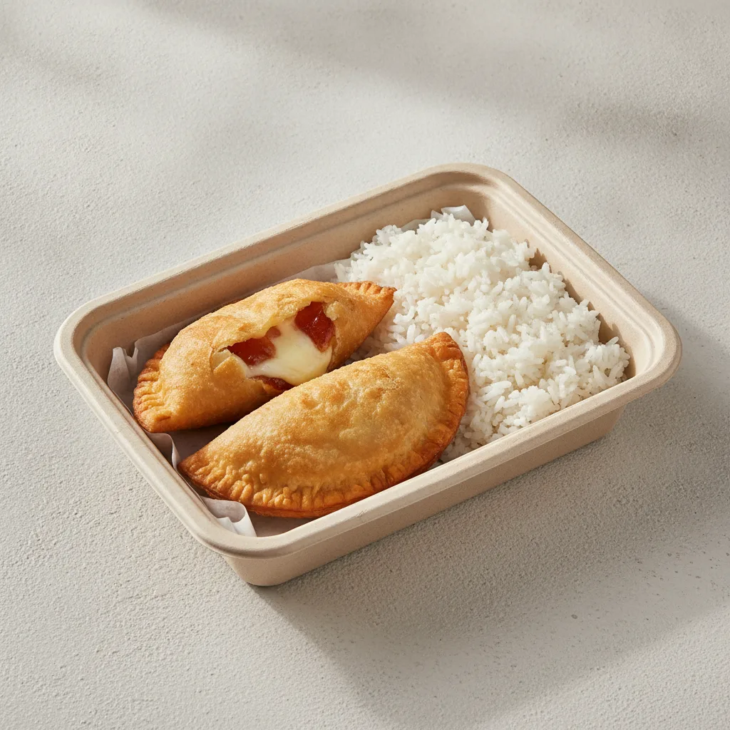2 Guavacito Empanadas with Double Rice