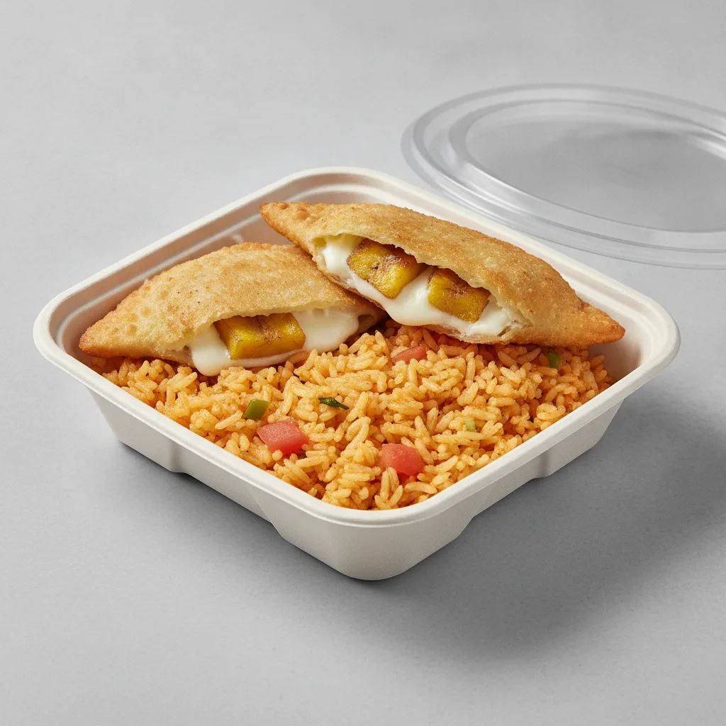 2 Yunque Empanadas with Double Rice