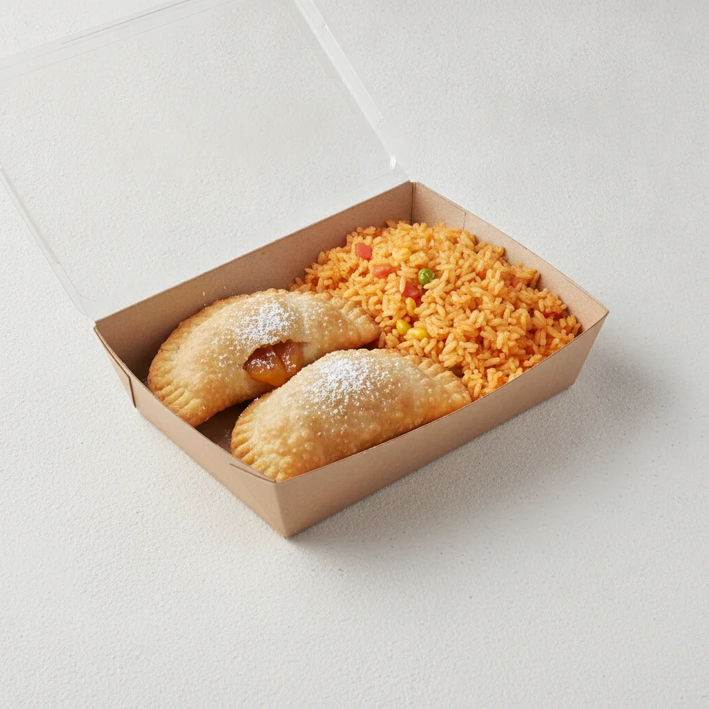 2 Peach Cobbler Empanada with Double Rice