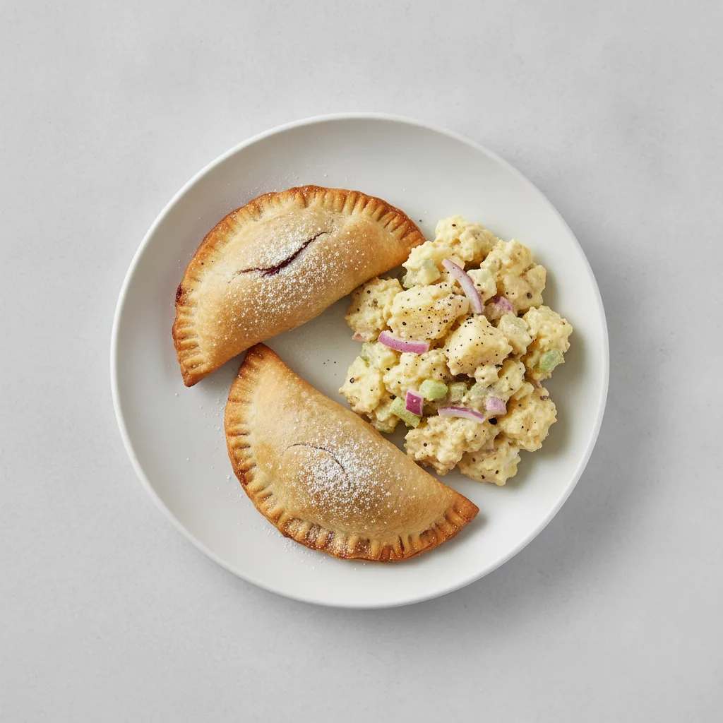 2 Cherry Pie Empanadas with Papi's Potato Salad