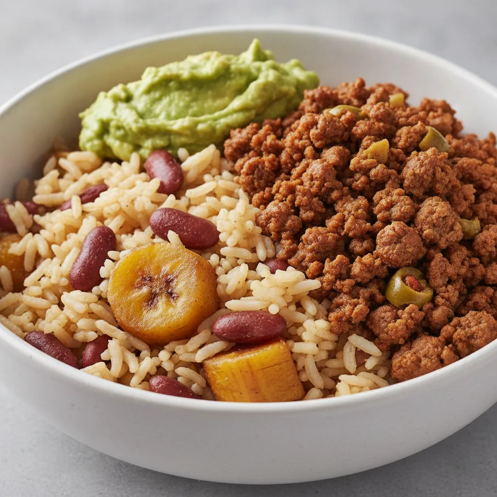 Ground Beef Boricua Power Bowl