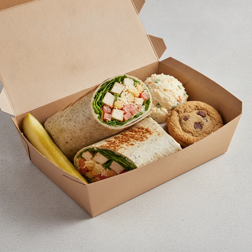 Chicken Caesar Wrap Box Lunch with Homestyle Potato Salad