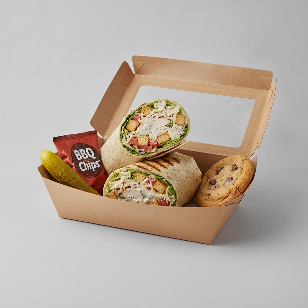 Chicken Caesar Wrap Box Lunch with BBQ Jimmy Chips®
