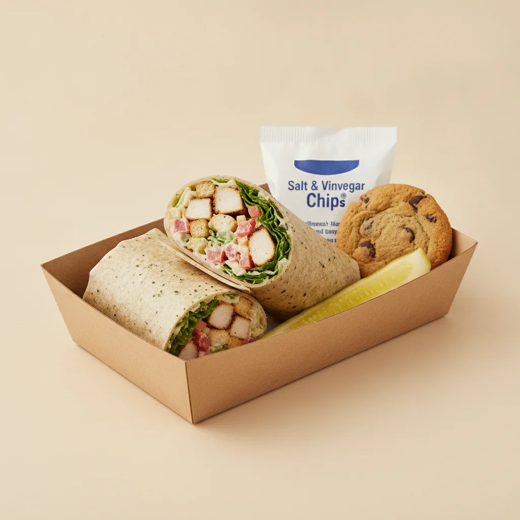 Chicken Caesar Wrap Box Lunch with Salt & Vinegar Jimmy Chips®