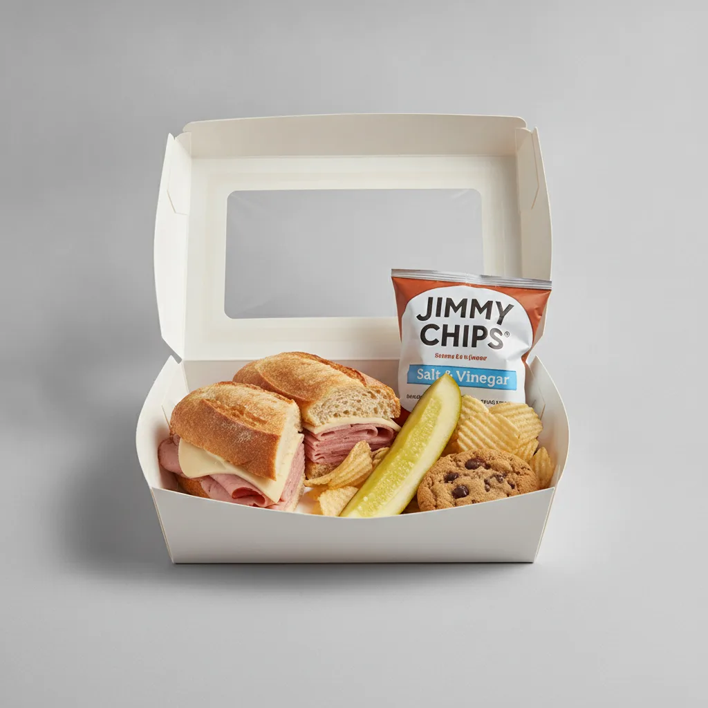 Slim 1 - Ham & Cheese Box Lunch with Salt & Vinegar Jimmy Chips®