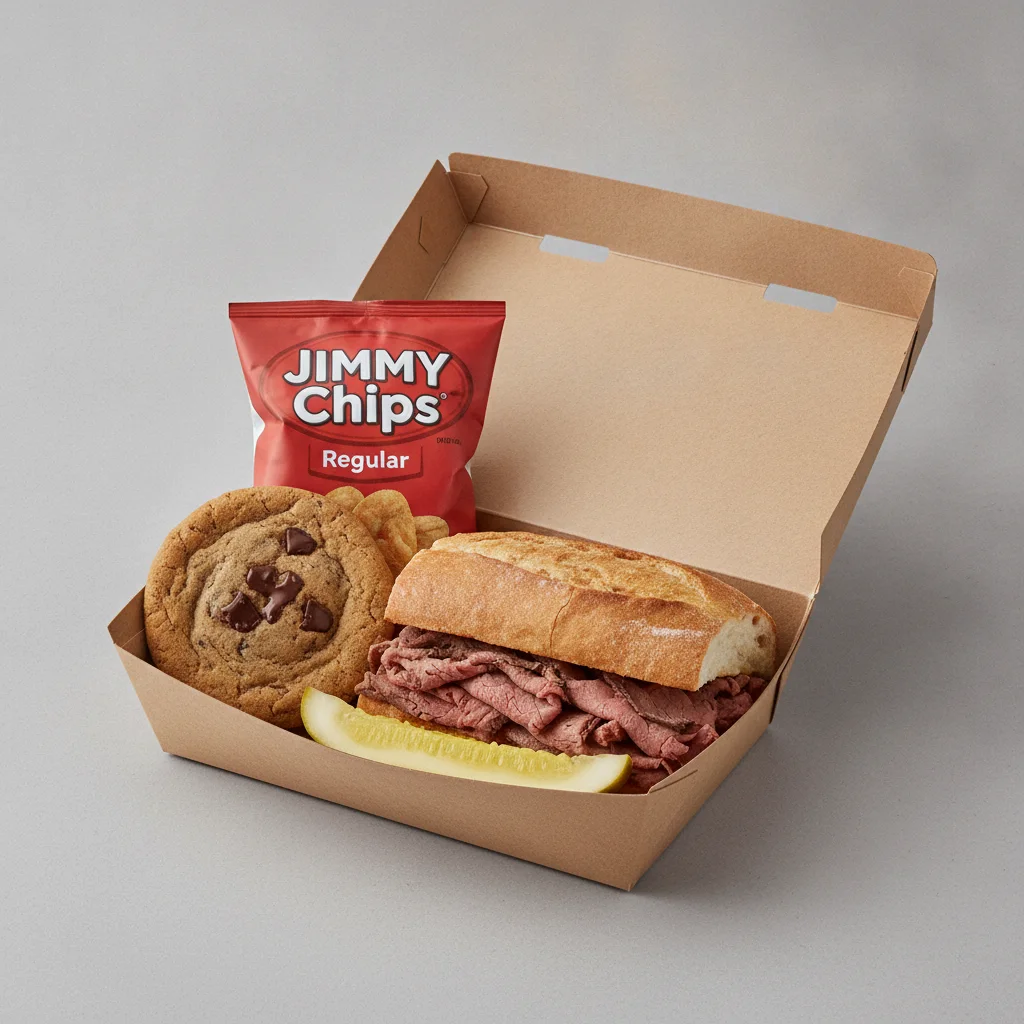Slim 2 - Roast Beef Box Lunch with Regular Jimmy Chips®