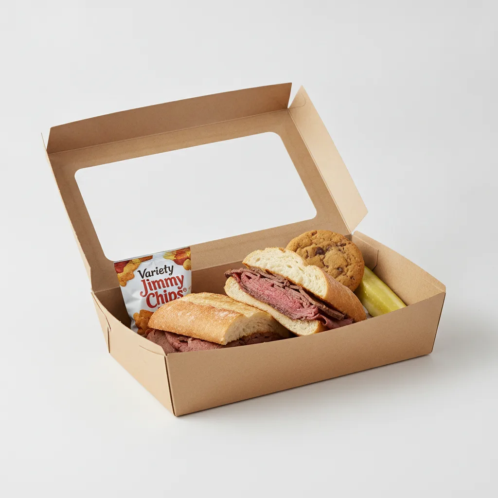 Slim 2 - Roast Beef Box Lunch with Variety Jimmy Chips®