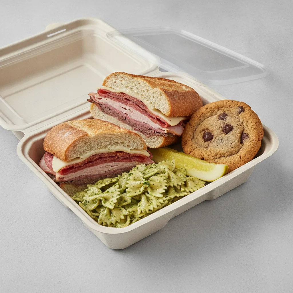 The Garg - Salami, Capicola, Turkey, Roast Beef, Ham & Provolone with Pesto Pasta Salad