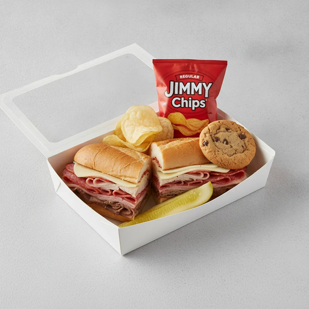 The Garg - Salami, Capicola, Turkey, Roast Beef, Ham & Provolone Box Lunch with Regular Jimmy Chips®