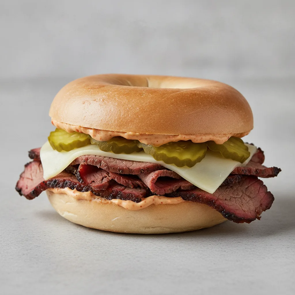 Brisket and Pickles Bagel (Plain Bagel) Brisket and Pickles Bagel (Plain Bagel)