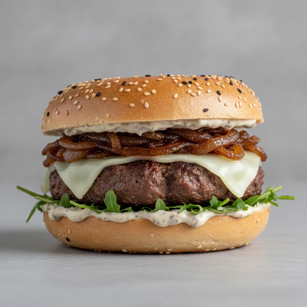 Burger Bagel (Everything Bagel) Burger Bagel (Everything Bagel)