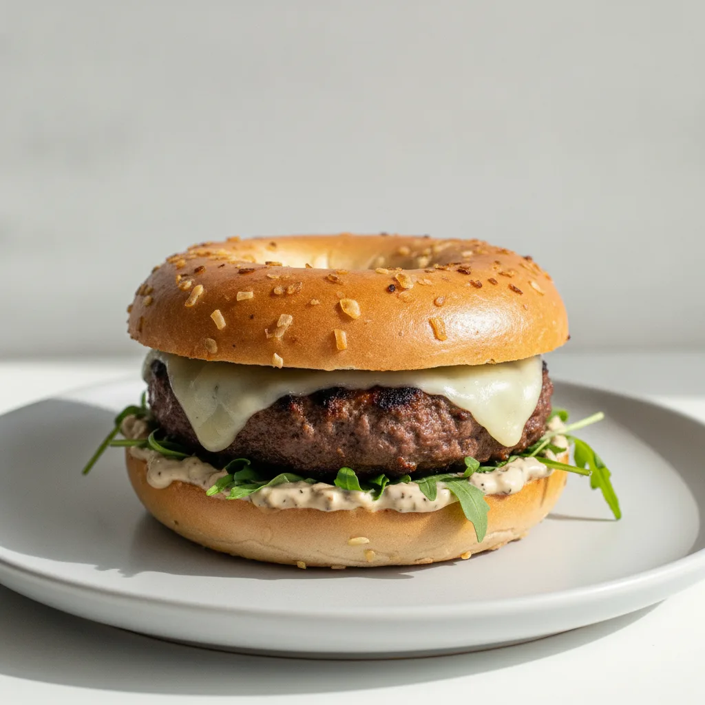Burger Bagel (Onion Bagel) Burger Bagel (Onion Bagel)