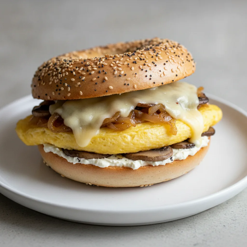 Truffle and Eggs Bagel (Everything Bagel) Truffle and Eggs Bagel (Everything Bagel)