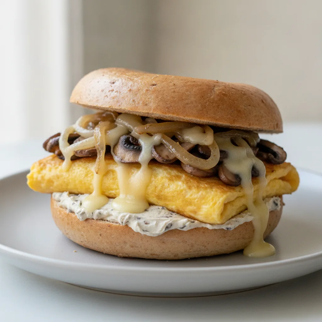 Truffle and Eggs Bagel (Whole Wheat Bagel) Truffle and Eggs Bagel (Whole Wheat Bagel)