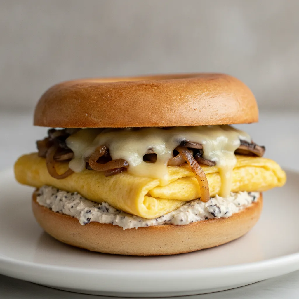 Truffle and Eggs Bagel (Gluten Free Bagel) Truffle and Eggs Bagel (Gluten Free Bagel)